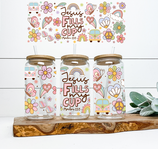 Jesus Fills My Cup UV Wrap / Lid DOUBLE SIDED