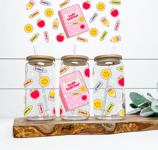 Best Teacher Book UV DTF Wrap