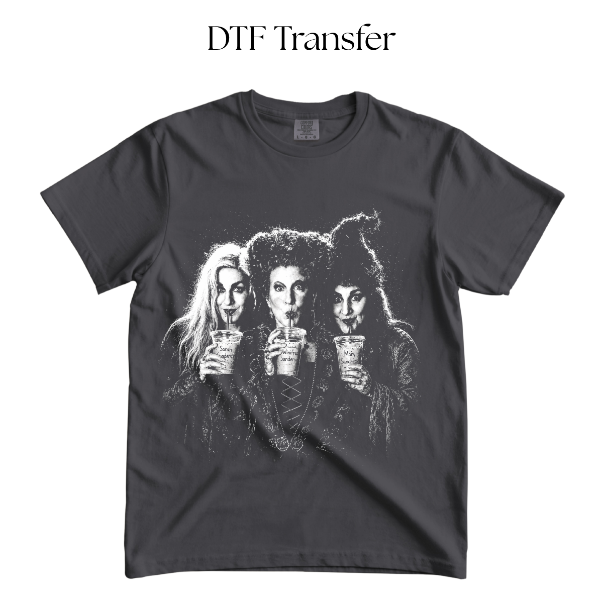 Hocus Girls Single Color DTF Transfer (Print in Black)