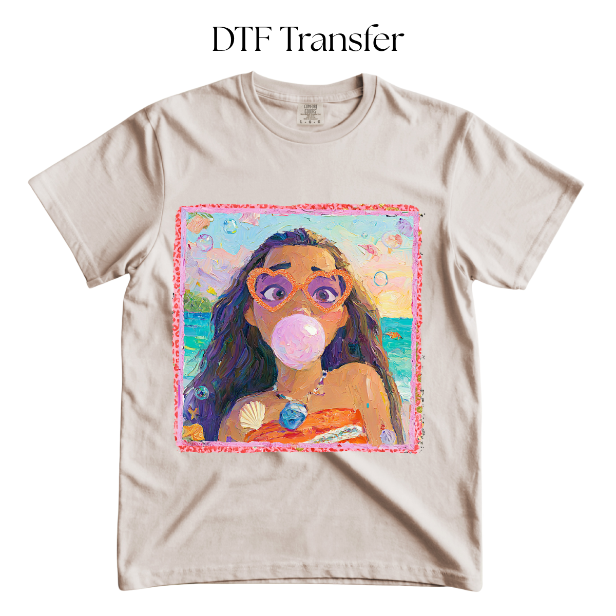 Moa Girl Bubblegum DTF Transfer