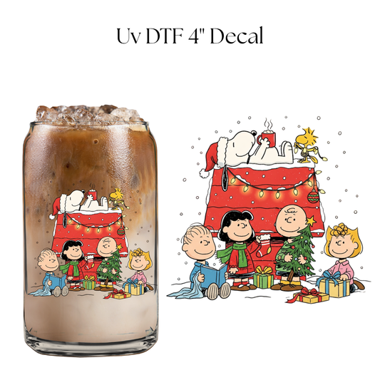 Snoop and Friends Christmas Decorating 4” UV DTF Decal