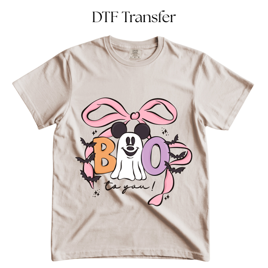 Mouse Boo to You DTF Transfer