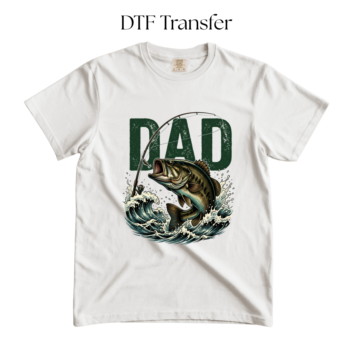 Dad Fishing DTF Transfer