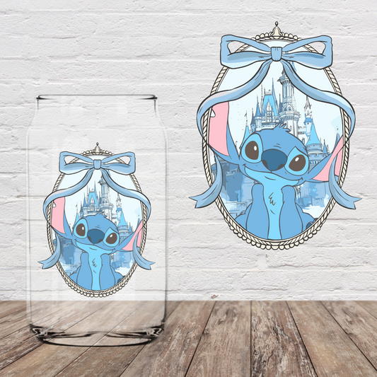 Blue Alien Frame 4" UV DTF