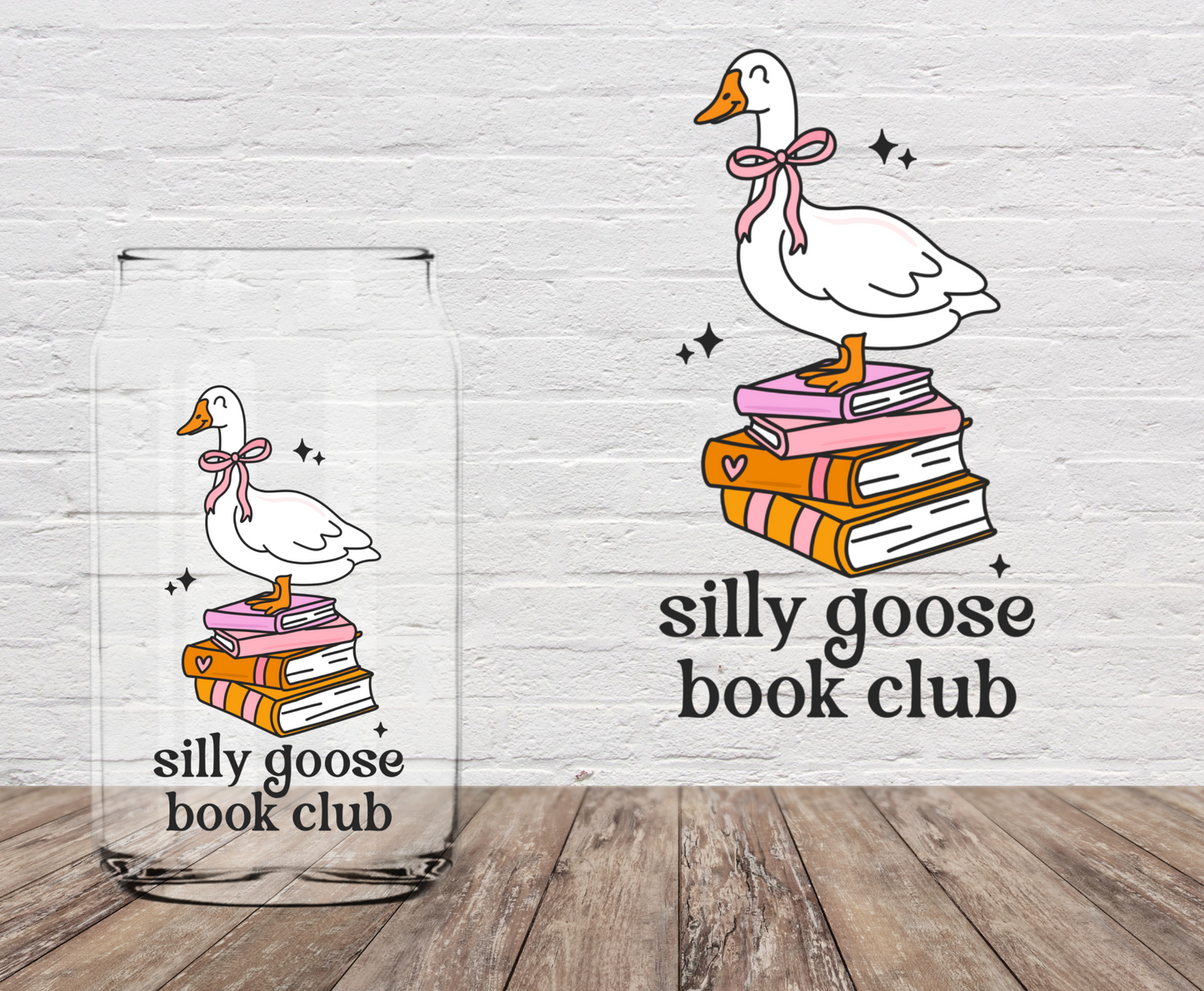 Silly Goose Book Club 4" UV DTF