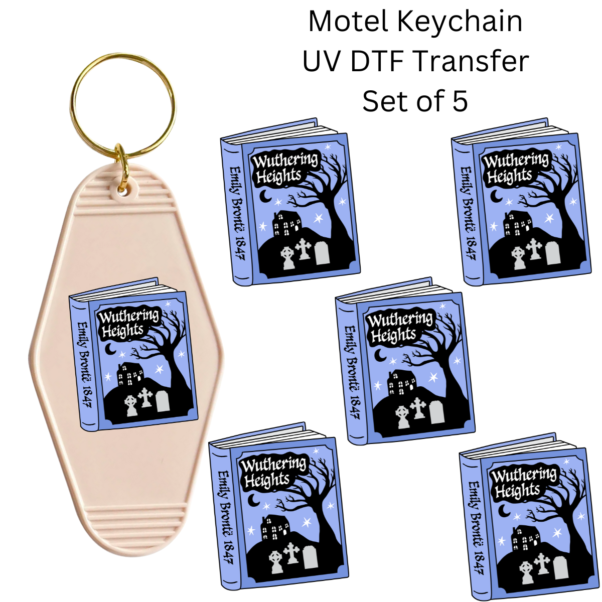 WH Blue Book Set of 5 Keychain Transfers