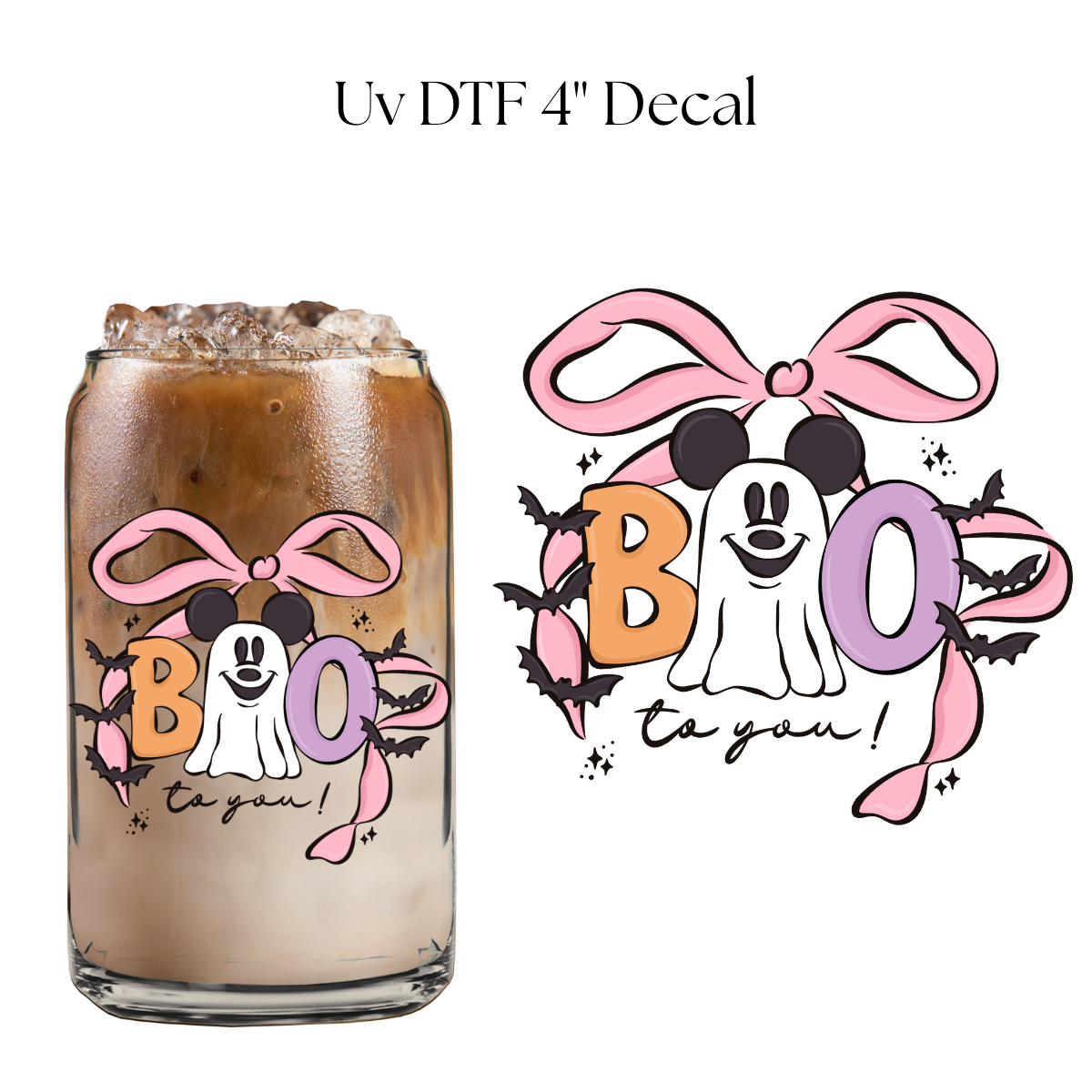 Mouse Boo to You 4” UV DTF Decal