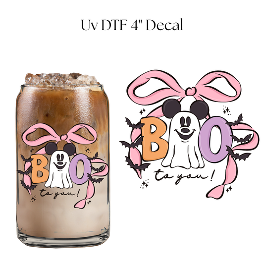Mouse Boo to You 4” UV DTF Decal