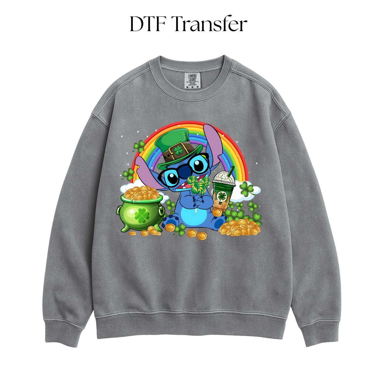 Lucky Blue Monster DTF Transfer