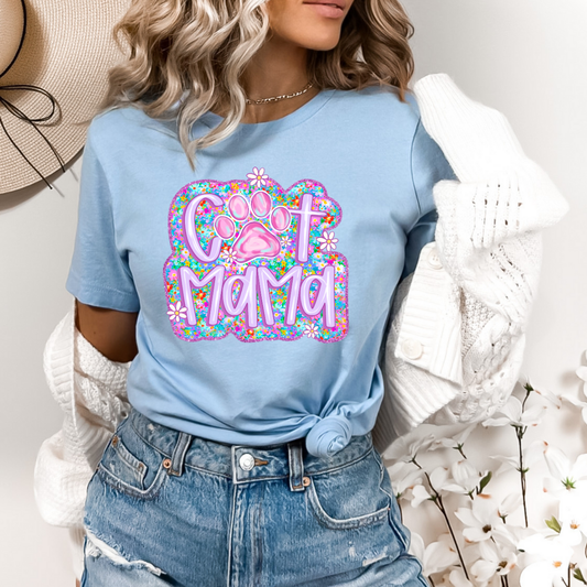 Purple Cat Mama Dtf Transfer