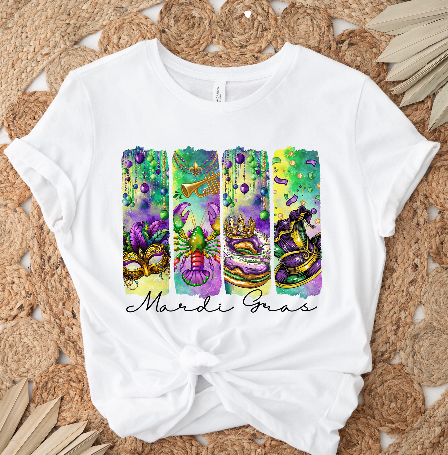 Mardi 4 Squares DTF TRANSFER