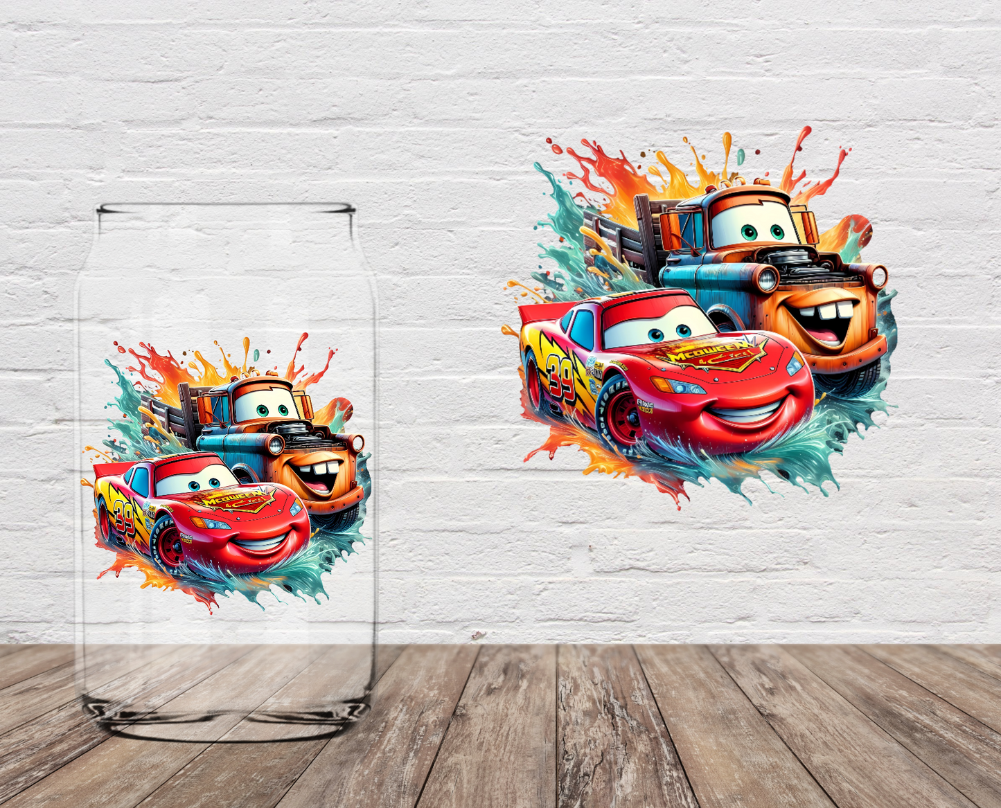 Cars Splash Of Color 4" UV DTF