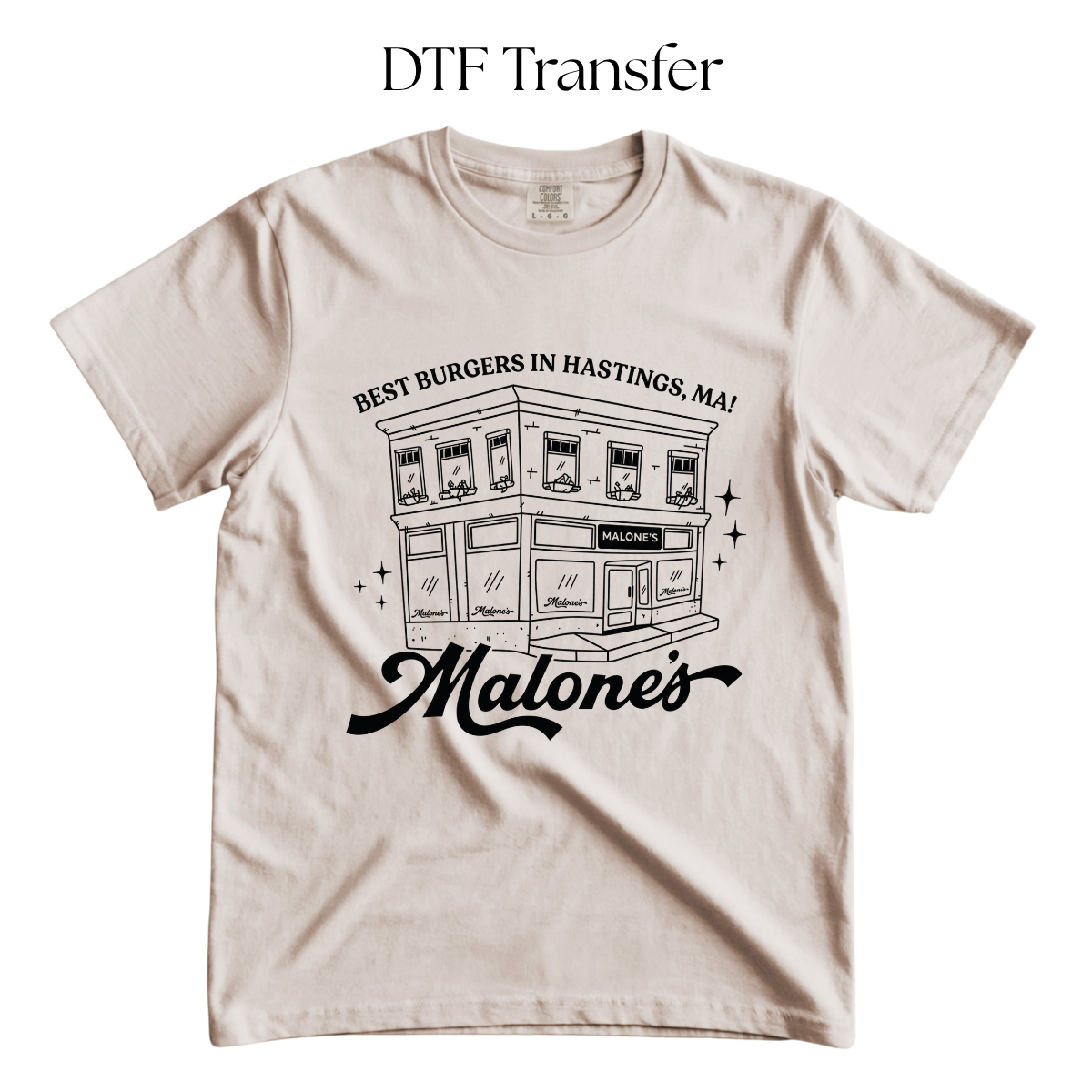Best Burgers Single Color DTF Transfer