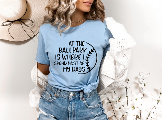 AT The Ballpark (BLACK) SINGLE COLOR DTF TRANSFER