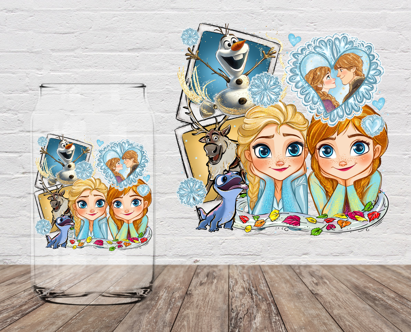 Frozen Sisters Cartoon 4" UV DTF