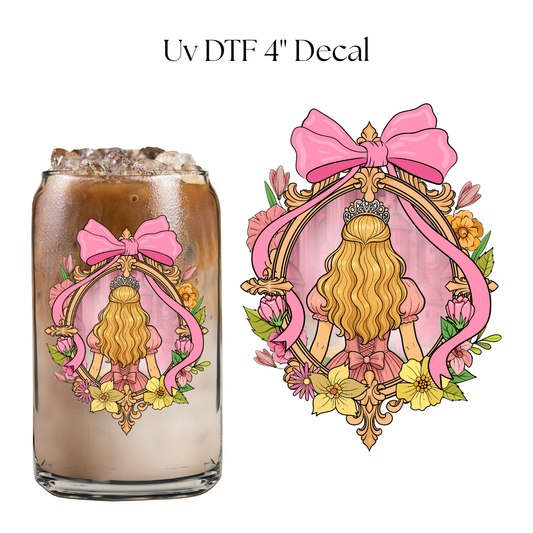 Linda Pink Frame 4” UV DTF Decal