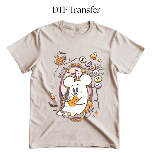 Spooky Mouse DTF Transfer