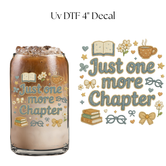 Just One More Chapter Faux Patch 4” UV DTF Decal