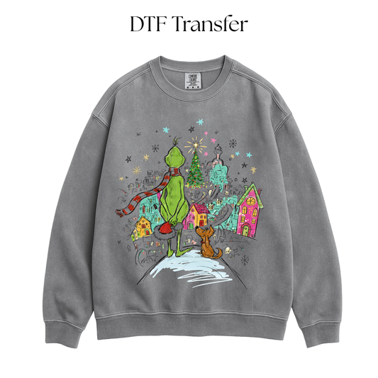 Green Monster Town DTF Transfer