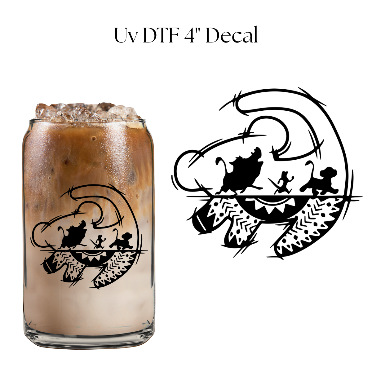Lion 4” UV DTF Decal