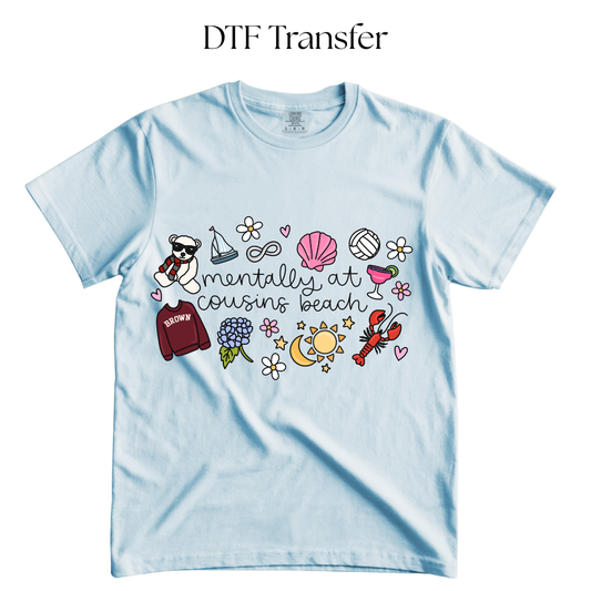 Mentally at the Beach DTF Transfer