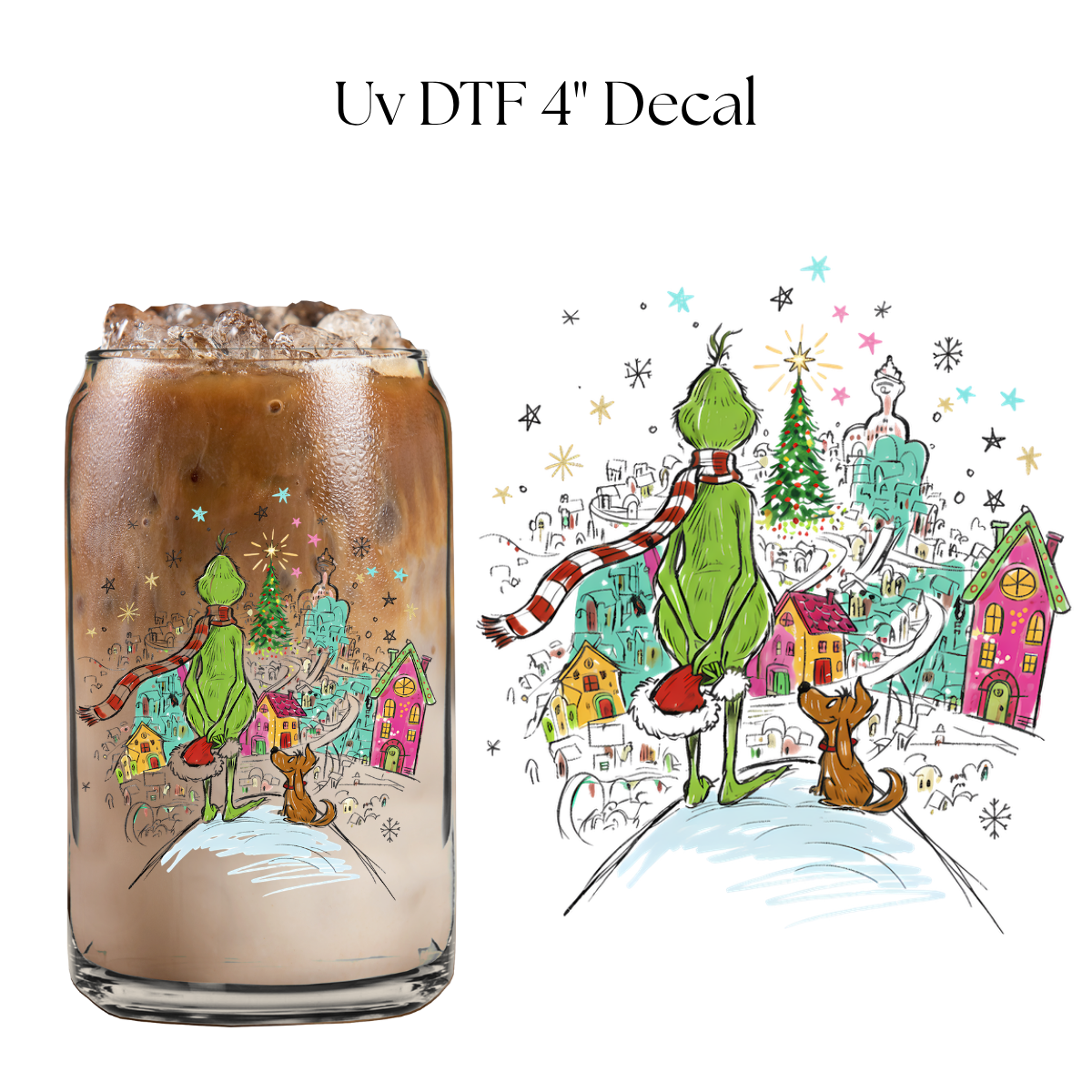 Green Monster Town 4” UV DTF Decal