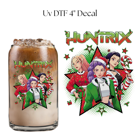 Huntr Christmas Star 4” UV DTF Decal