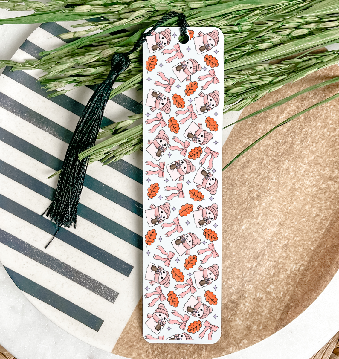 GOOD Fall Ghosts & Bows UV DTF Bookmark DOUBLE SIDED
