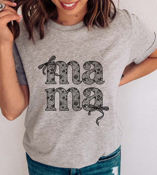 Mama Lace Bow DTF TRANSFER