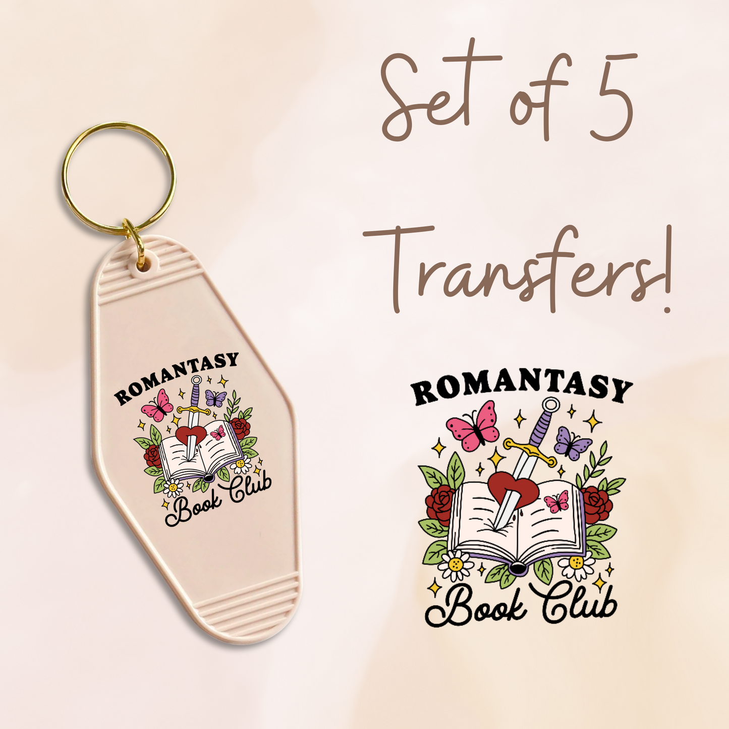 Romantasy Book Club MOTEL KEYCHAIN Transfer