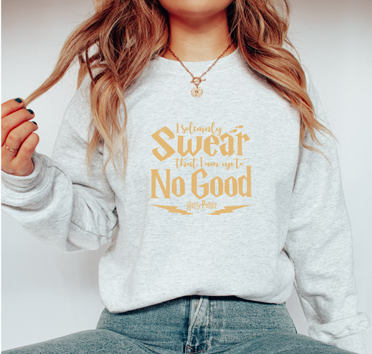 I Am Up To No Good (YELLOW) SINGLE COLOR DTF TRANSFER