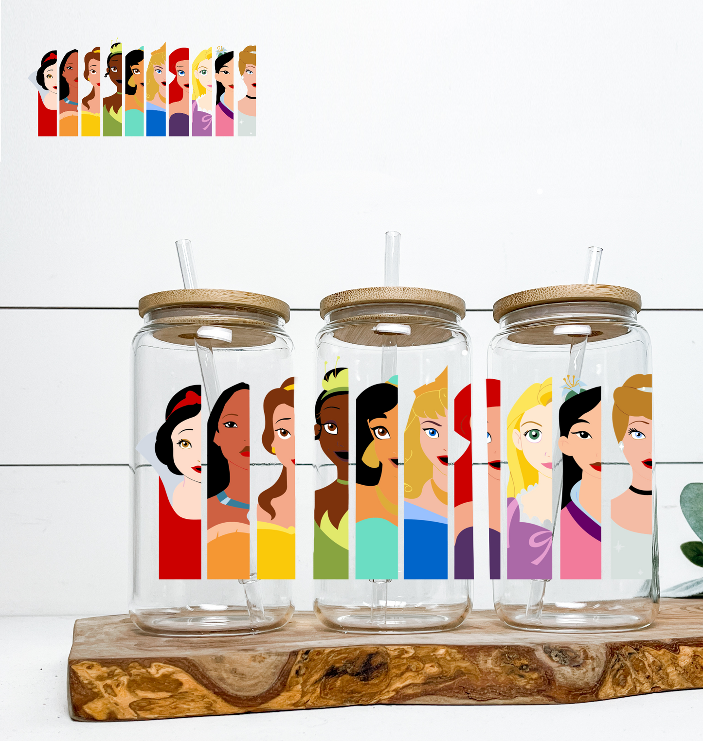 Princess Faces UV DTF WRAP