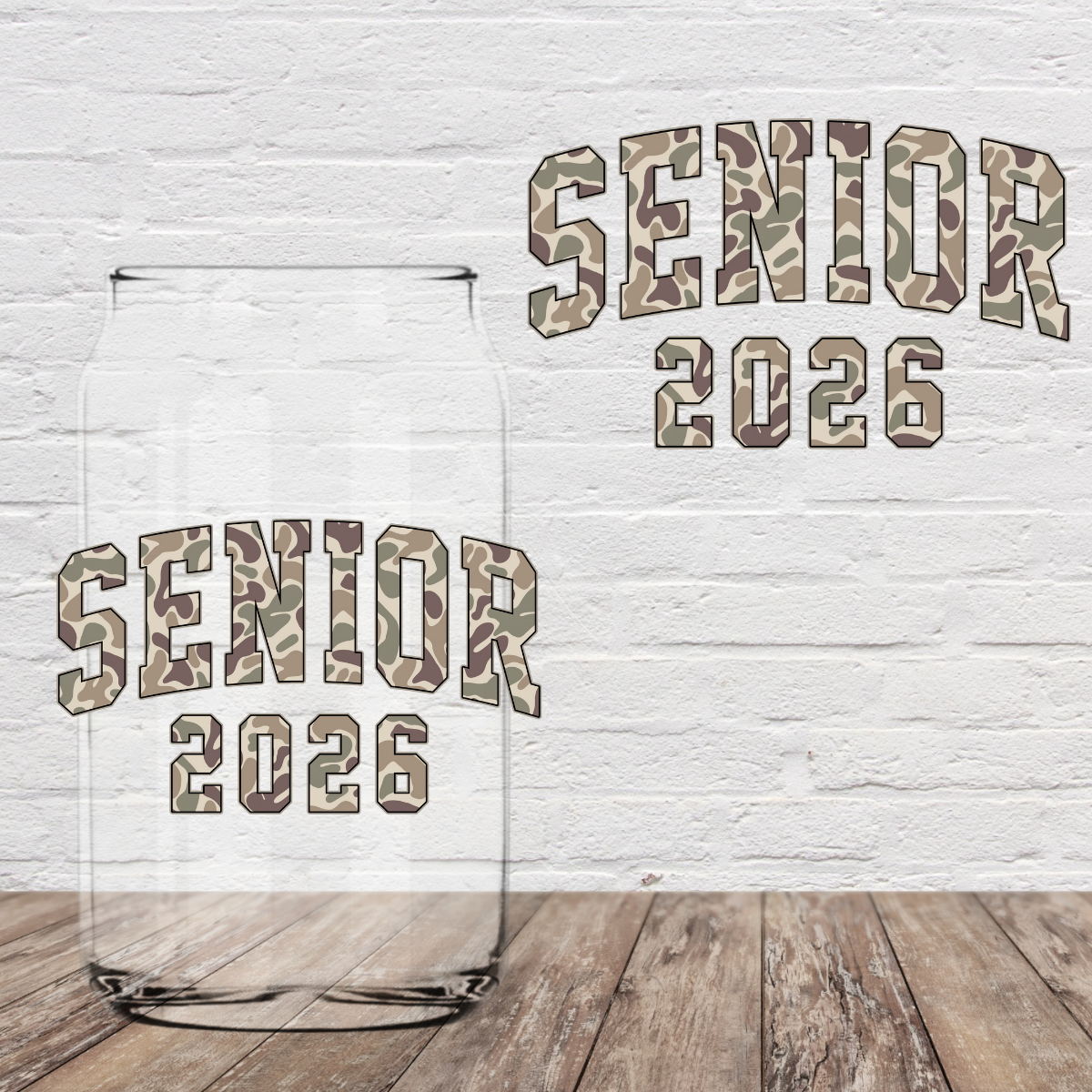 Camo Senior 2026 4" UV DTF (print to order)