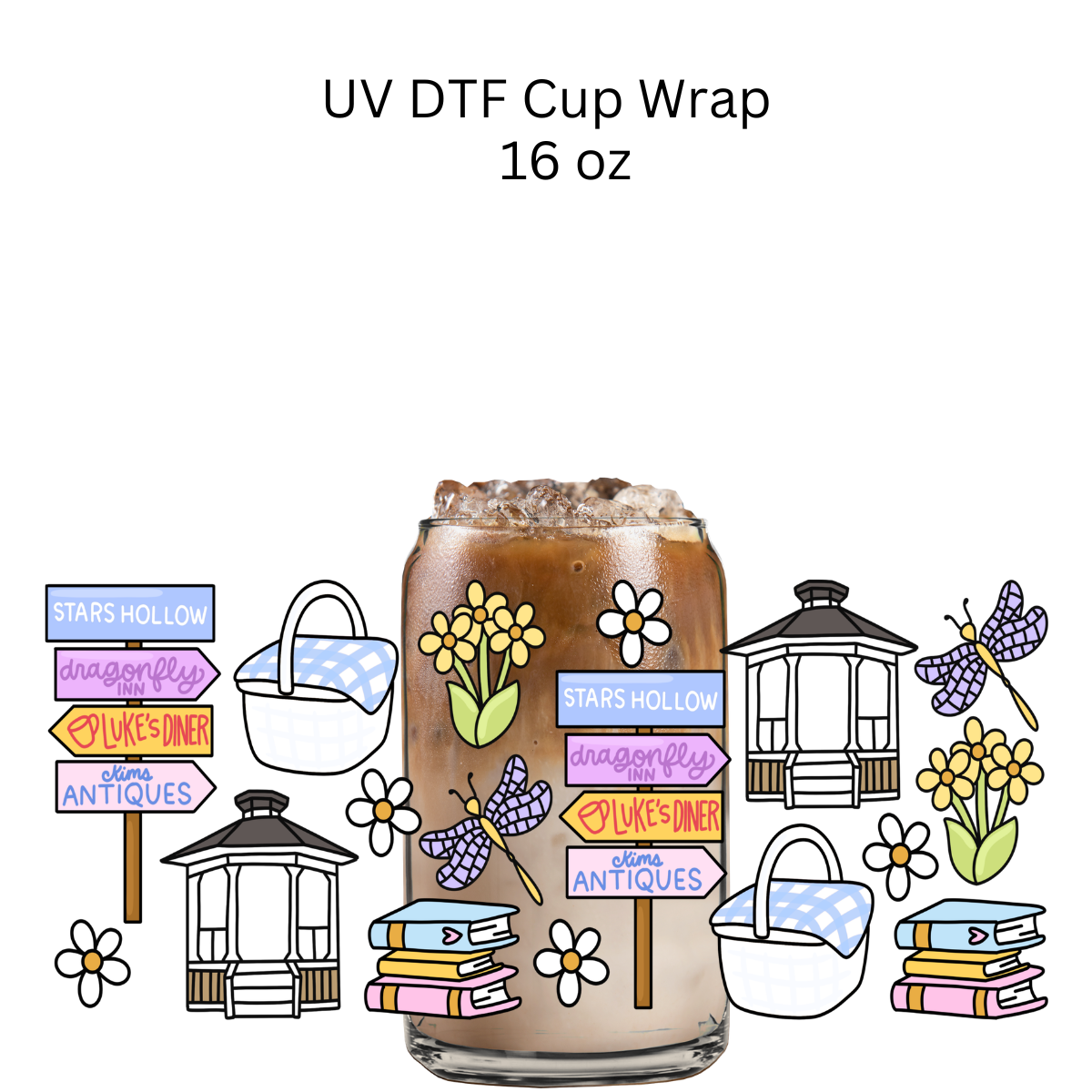 Stars Sign and Gazebo UV DTF Cup Wrap