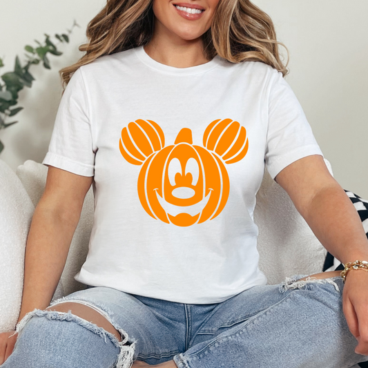Mouse Pumpkin Single Color DTF Transfer