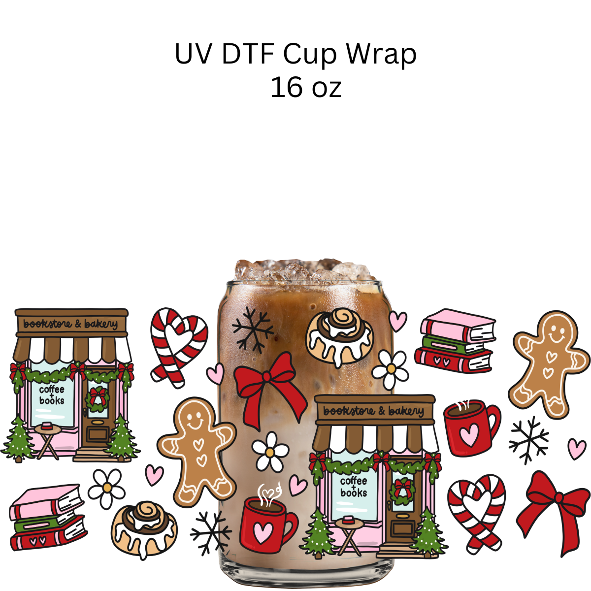 Bookstore and Bakery Wrap UV DTF Cup Wrap