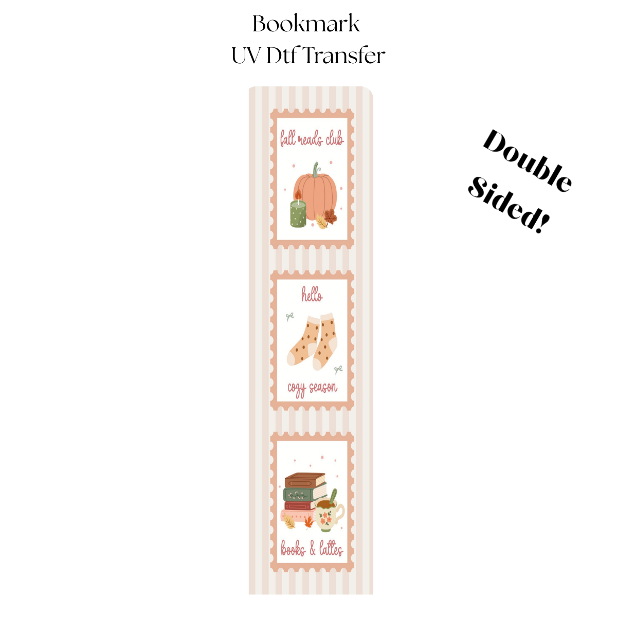Fall Reader Club UV DTF Bookmark Transfer