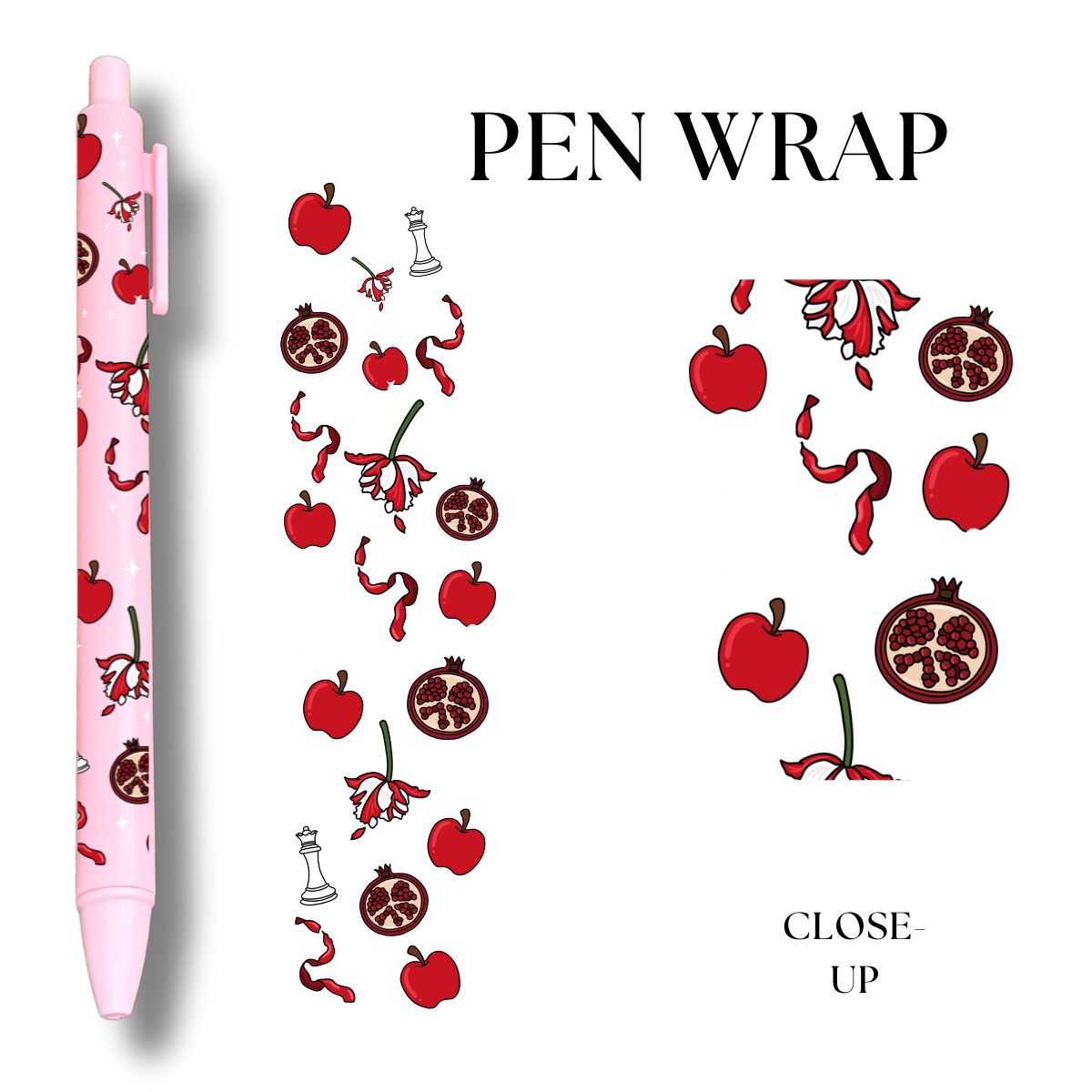 Wolf Vampire Books UV DTF Wrap For Ballpoint Pen