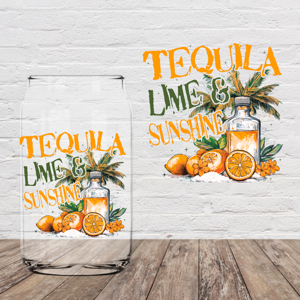 Tequila Lime and Sunshine 4" UV DTF