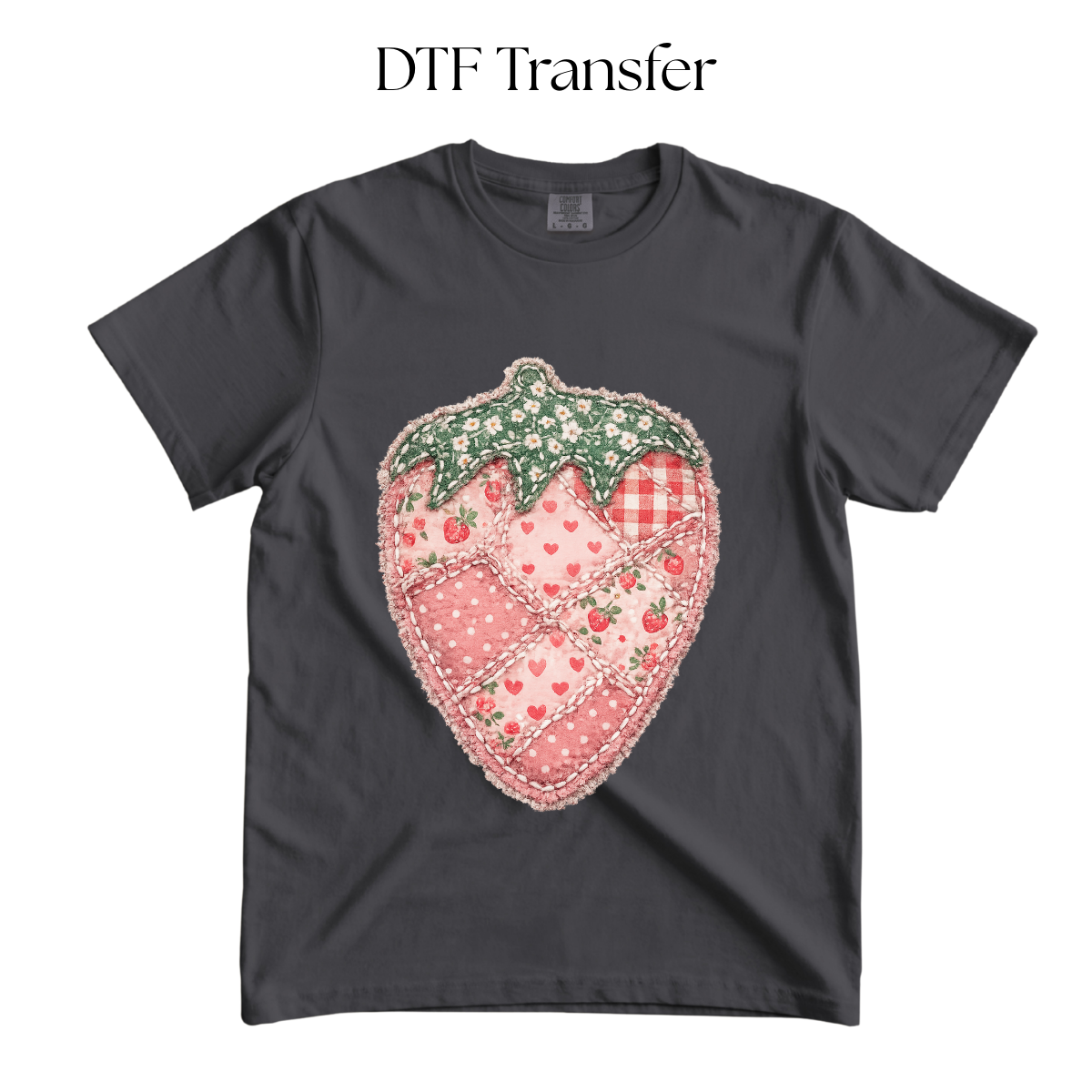 Strawberry Quilt DTF Transfer