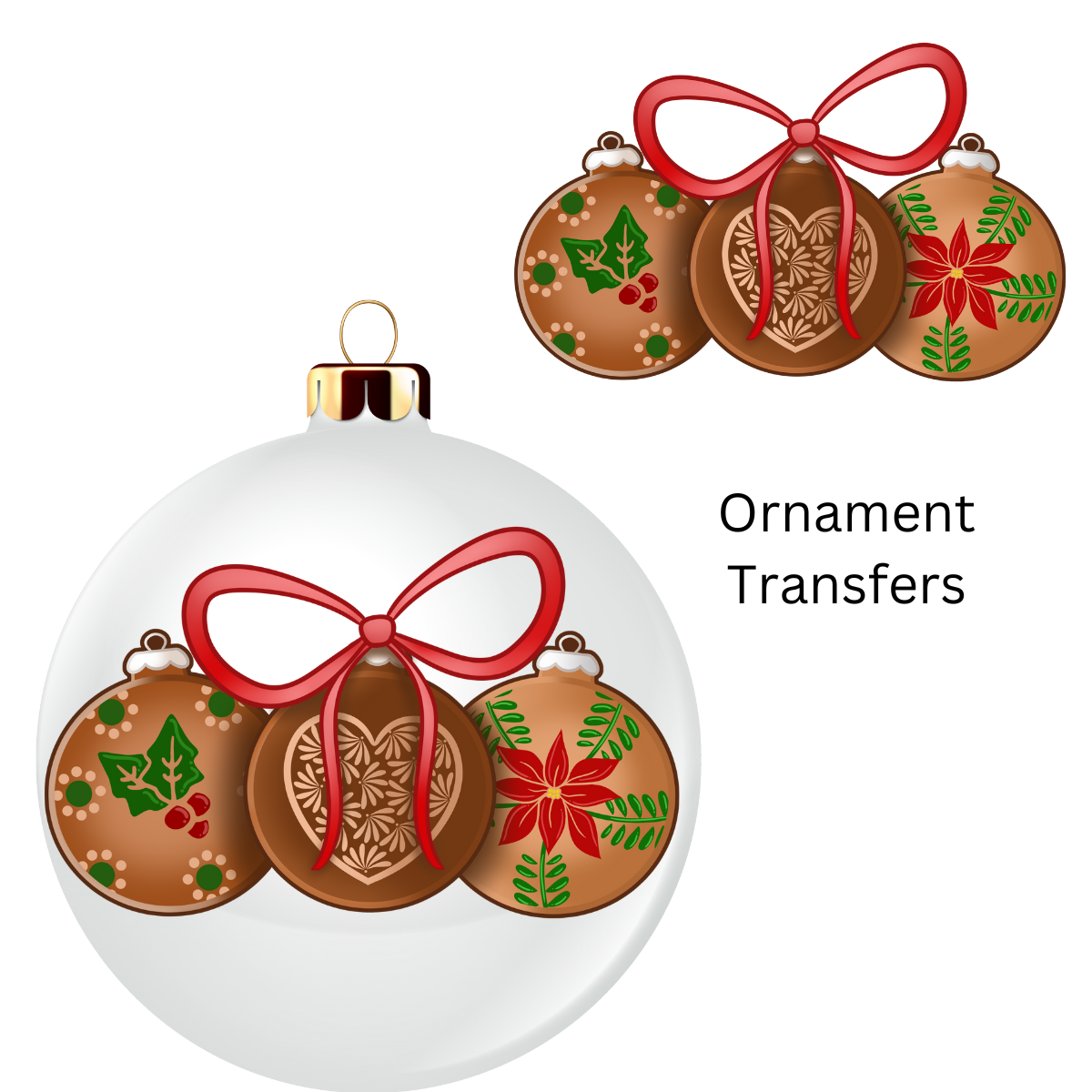 Talavera Christmas Ornament Transfer UV DTF