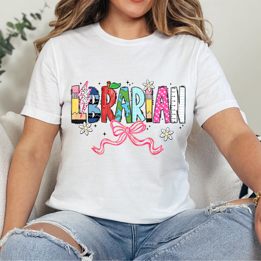 School Librarian Dtf Transfer