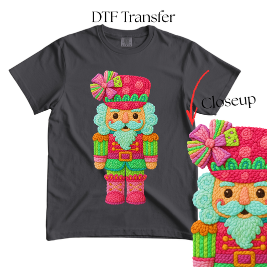 Nutcracker Faux Yarn DTF Transfer