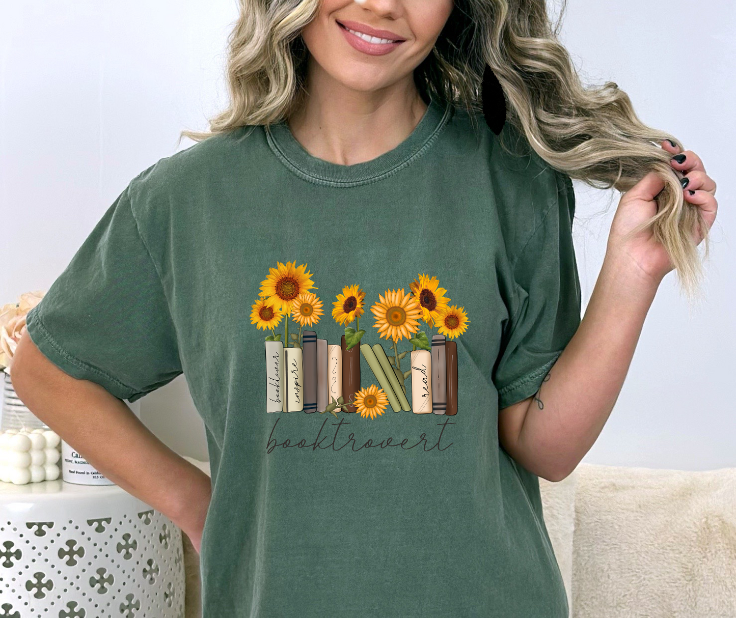 Booktrovert Sunflowers LAST CHANCE DTF