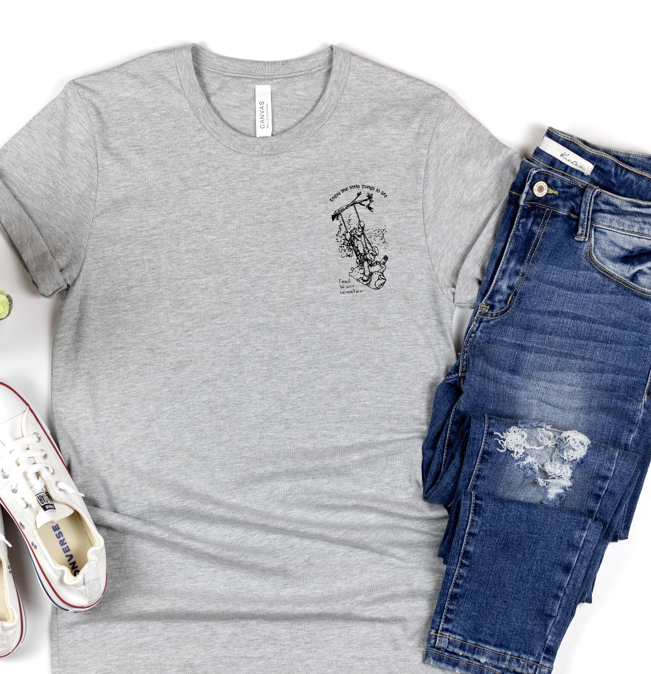 Enjoy The Little Things In Life (BLACK) SINGLE COLOR DTF TRANSFER