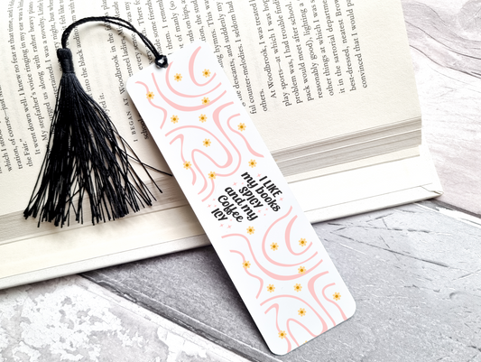 I Like My Books Spicy & My Coffee Icy UV BOOKMARK