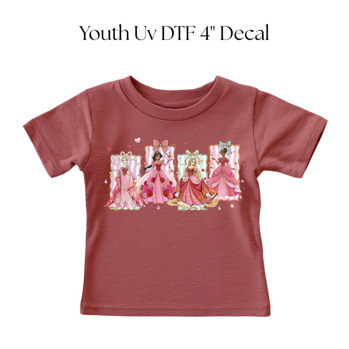 YOUTH Valentines Princess DTF Transfer
