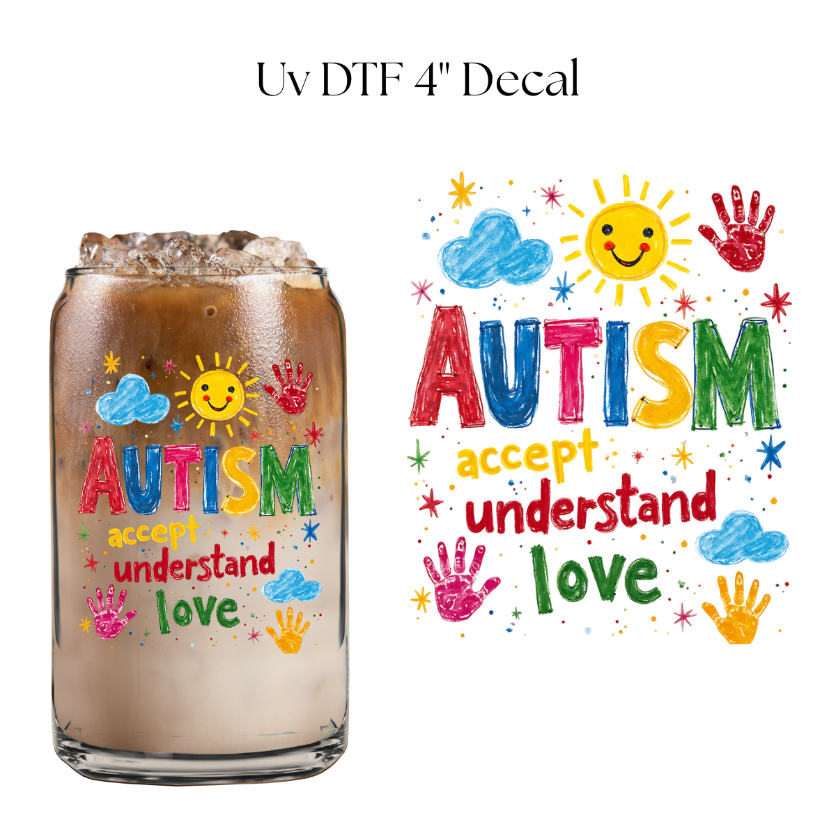 Autism Crayon 4” UV DTF Decal