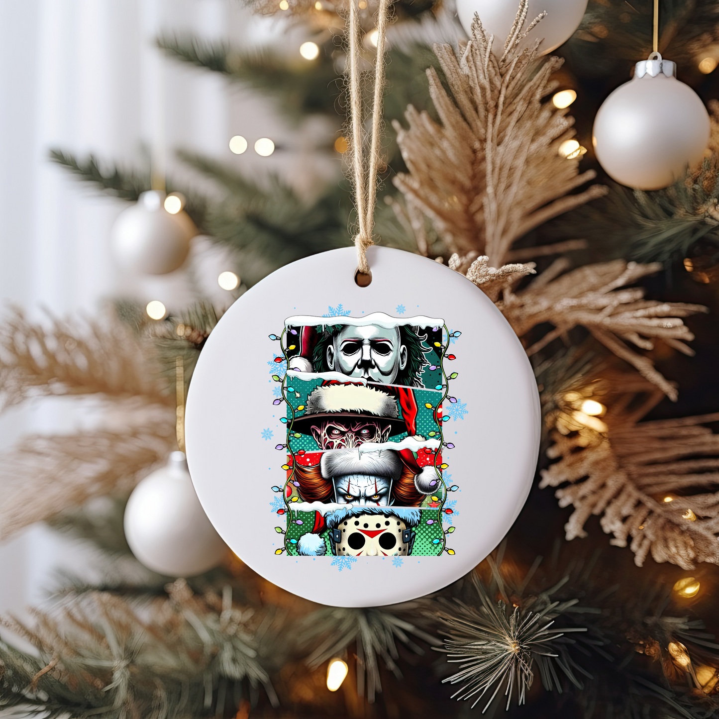 GOOD Evil Christmas Ornament Size UV DTF DOUBLE SIDED