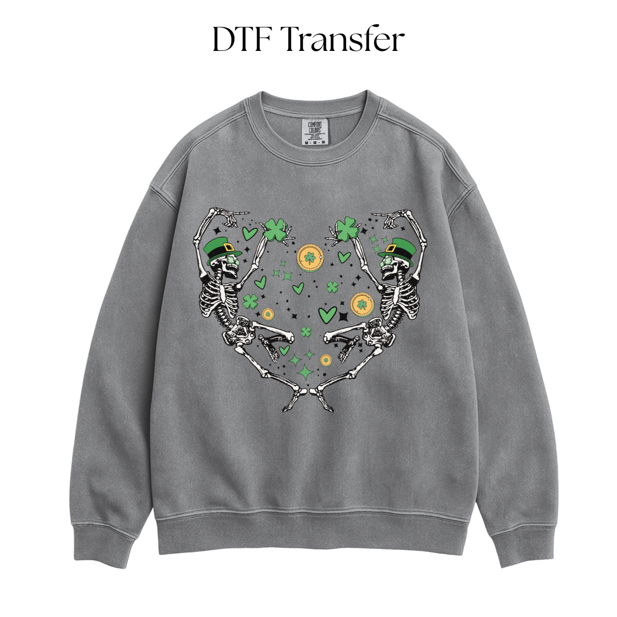 Lucky Skeleton Heart DTF Transfer